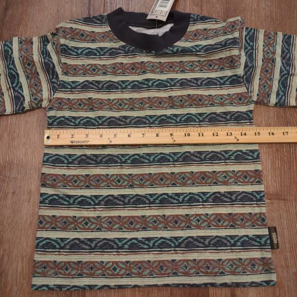 VTG Gotcha Boy's Size Medium Shirt Surf Skate Aztec Stripe Pattern Made in USA - Picture 4 of 6